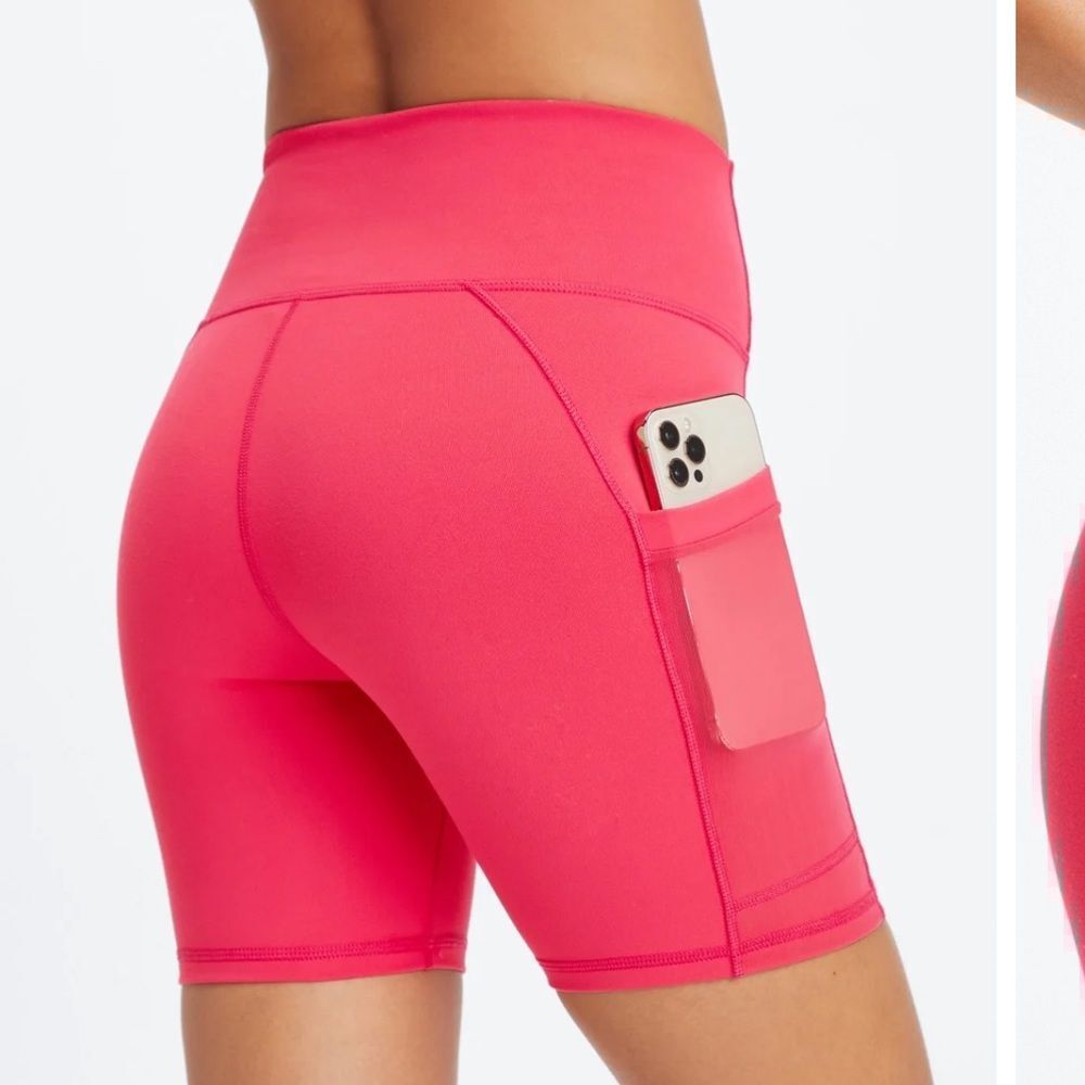 Fabletics | Hot pink Power hold high waisted athletic shorts | XXS